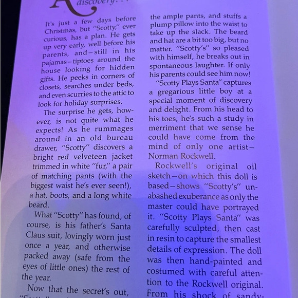 NORMAN ROCKWELL~VINTAGE~FIRST EDITION ~ FAMILY ENDORSED~ “SCOTTY PLAYS SANTA” - Picture 10 of 10